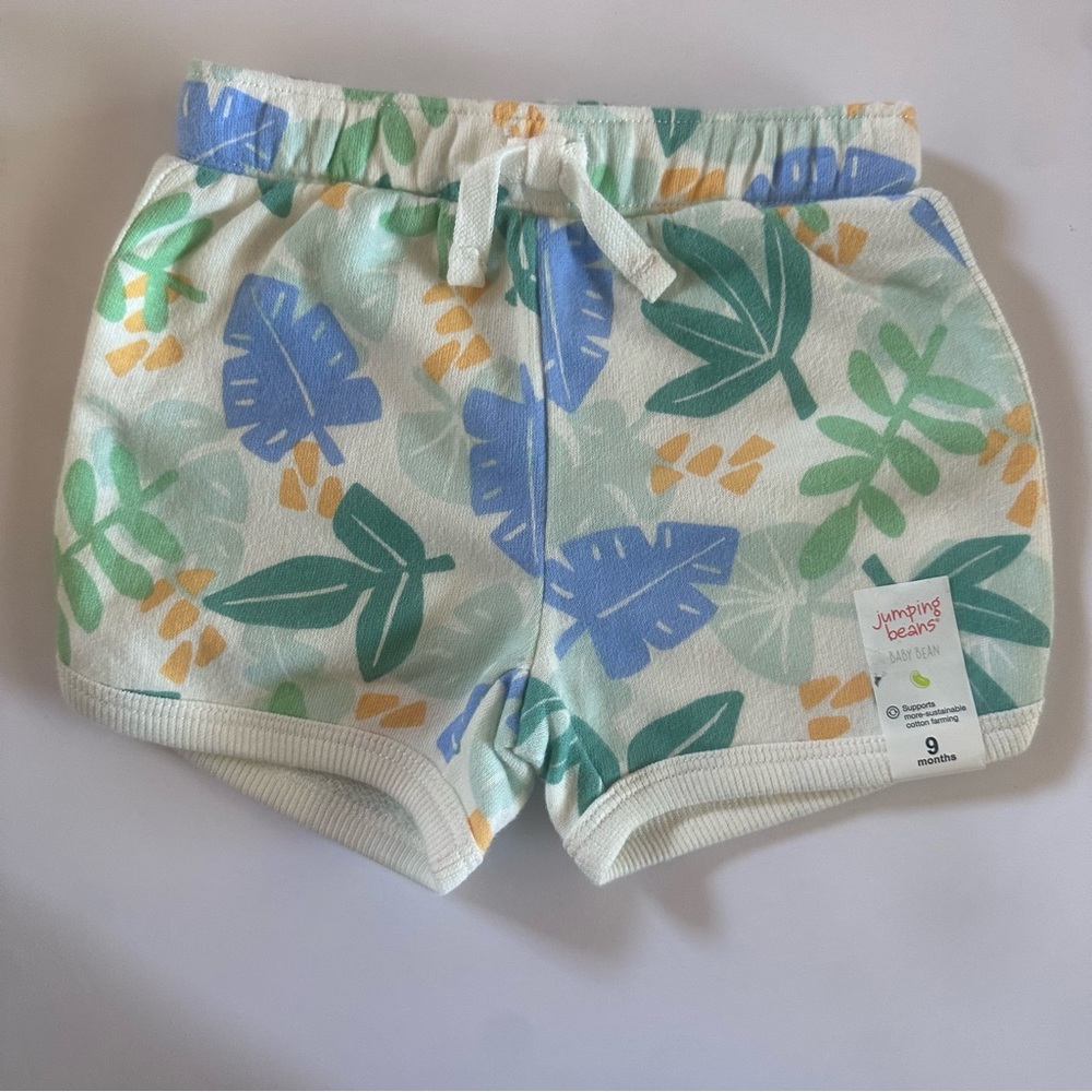 Jumping Beans Multicolor Leaf Print Baby Shorts